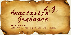 Anastasija Grabovac vizit kartica